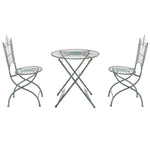 Safavieh Belen Bistro Set, One Table And Two Chairs , PAT5020 - Antique Green