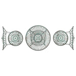 Safavieh Belen Bistro Set, One Table And Two Chairs , PAT5020 - Antique Green