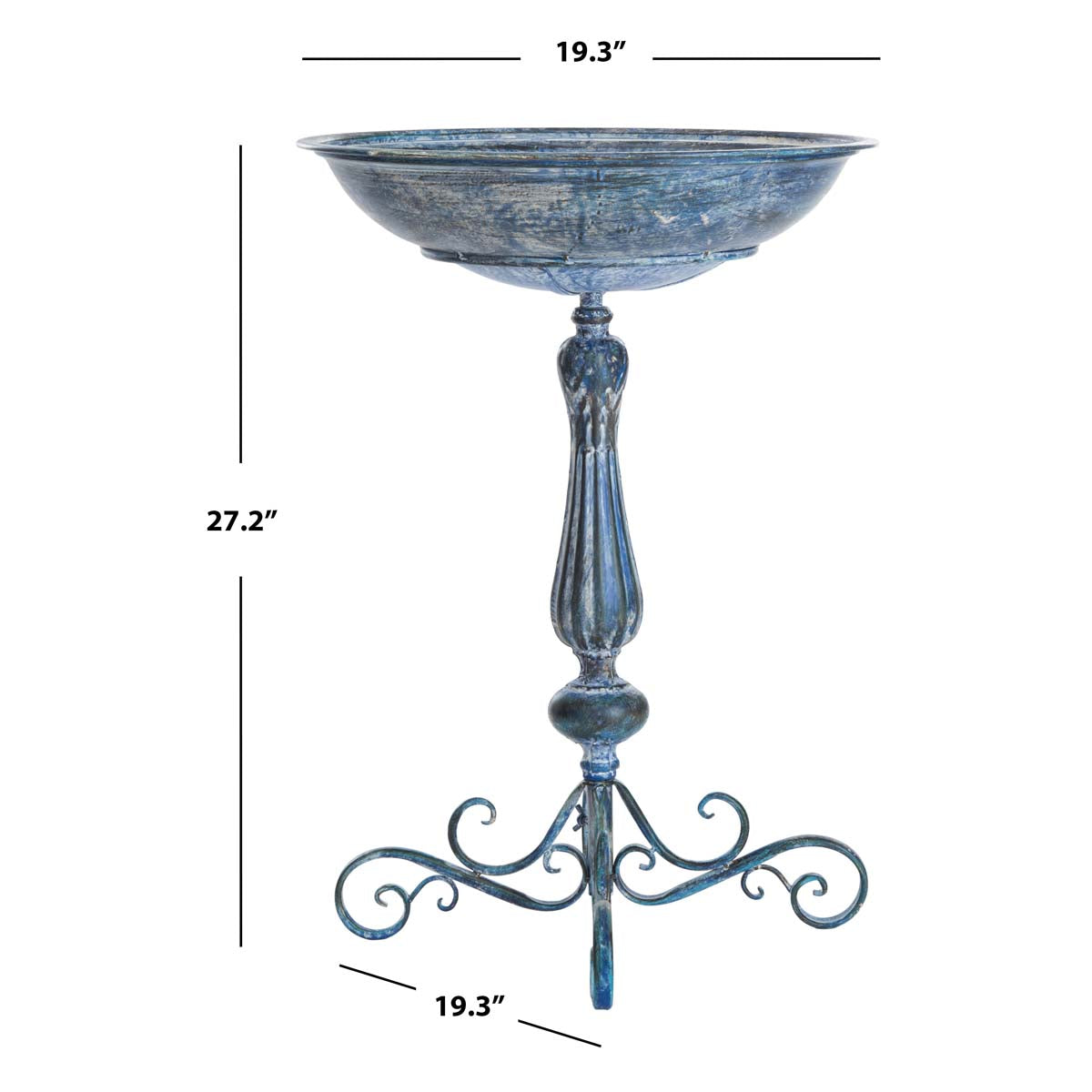 Safavieh Orian Bird Bath , PAT5023 - Mossy Blue