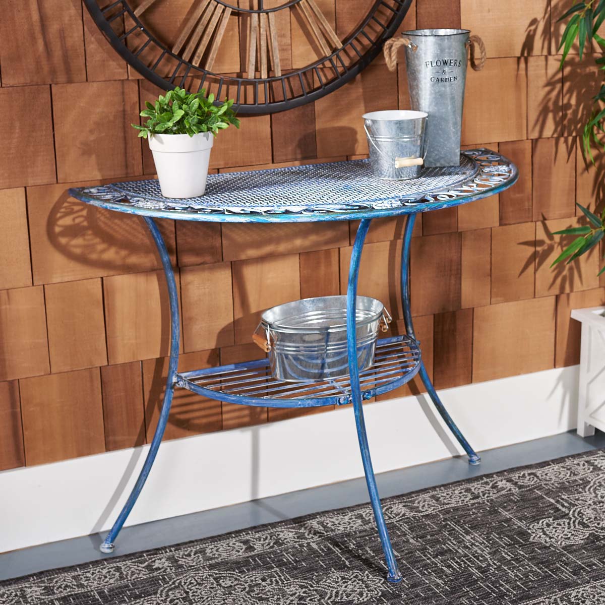 Safavieh Genson End Table , PAT5027 - Antique Blue