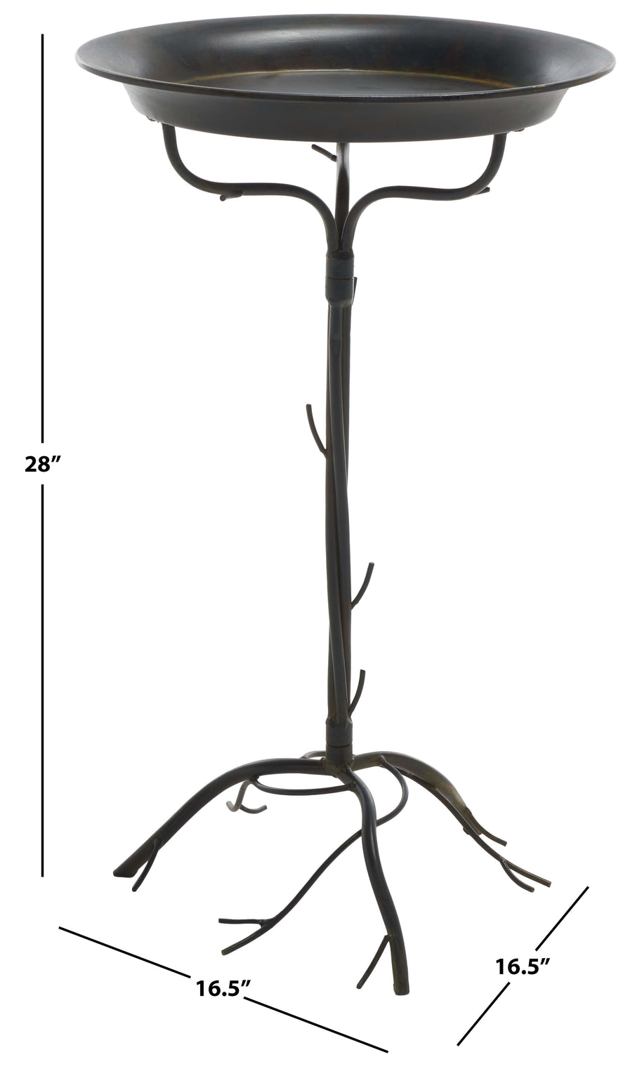 Safavieh Nigel Bird Bath , PAT5032 - Anitique Black