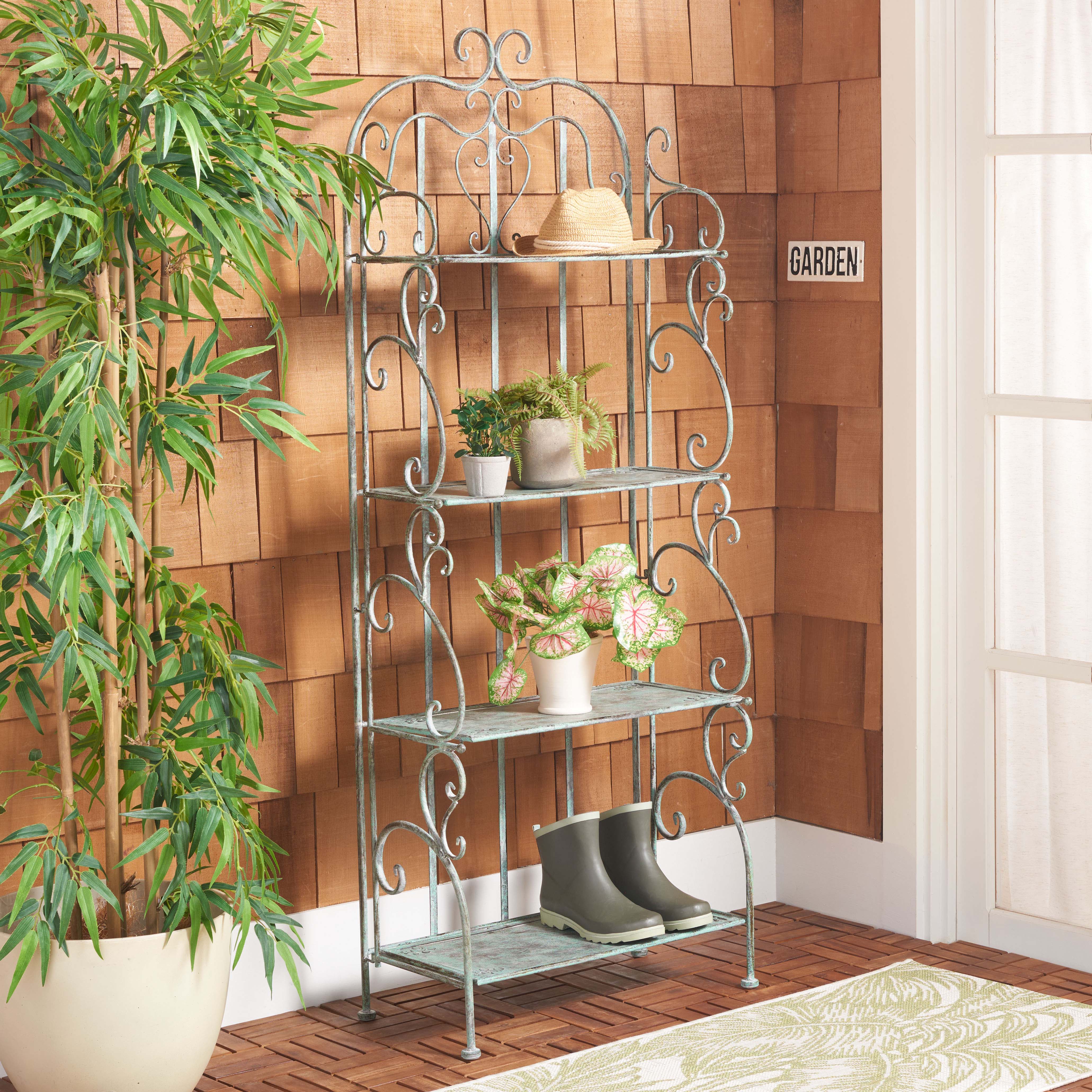 Safavieh Tyrique 4 Tier Shelf Unit , PAT5033 - Antique Green