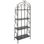 Safavieh Tyrique 4 Tier Shelf Unit , PAT5033 - Antique Black