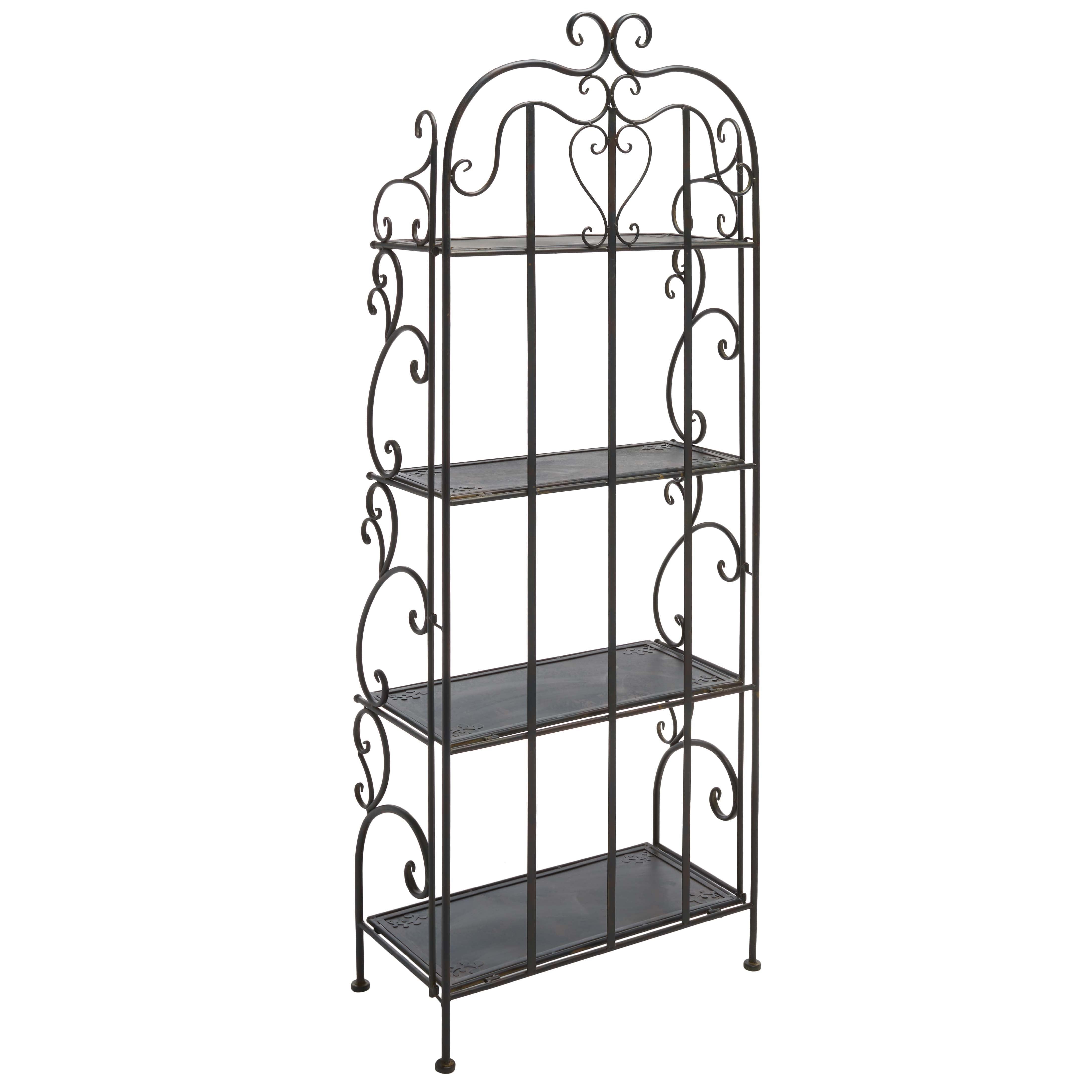 Safavieh Tyrique 4 Tier Shelf Unit , PAT5033 - Antique Black