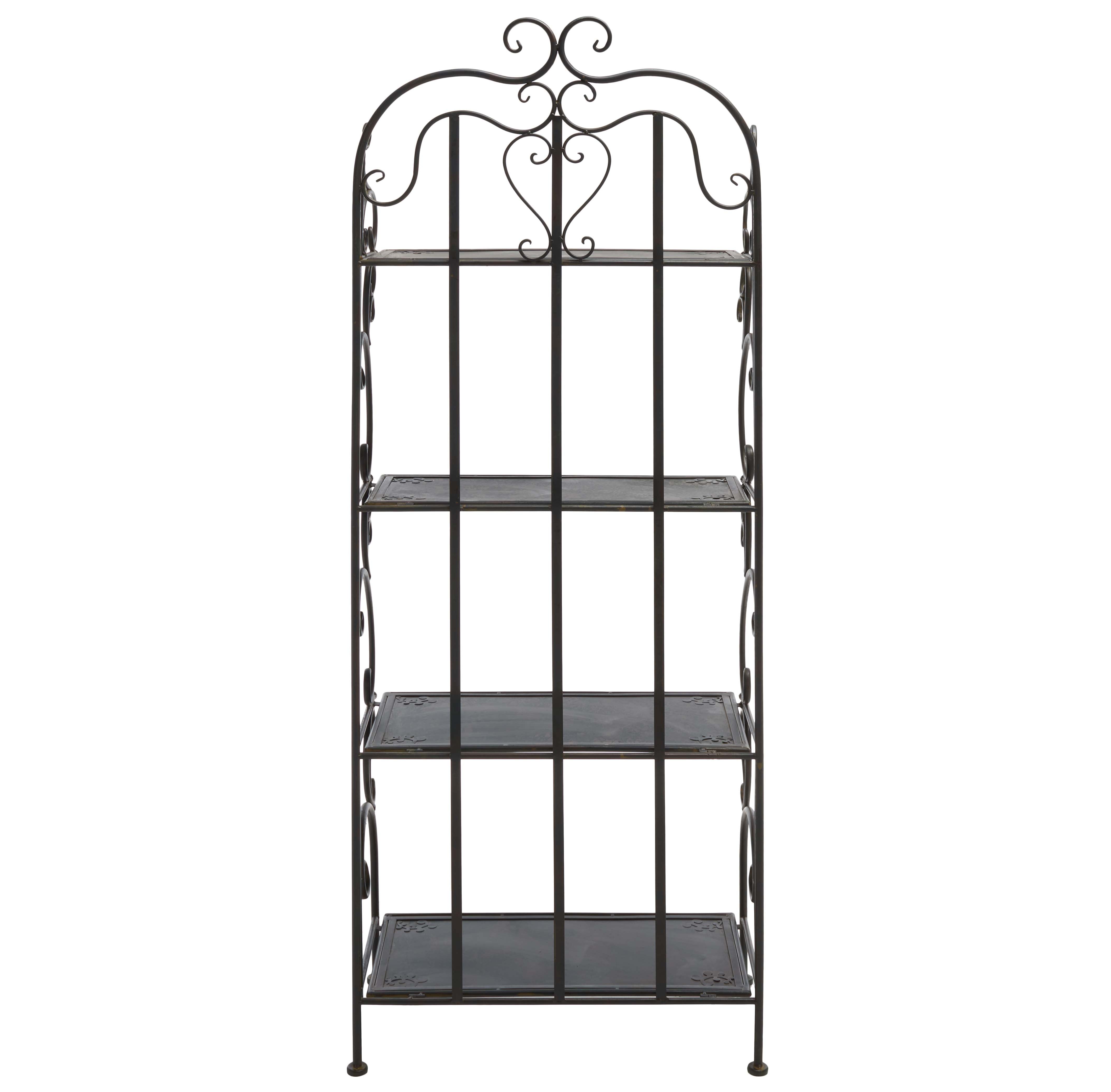 Safavieh Tyrique 4 Tier Shelf Unit , PAT5033 - Antique Black