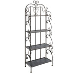 Safavieh Tyrique 4 Tier Shelf Unit , PAT5033 - Antique Black