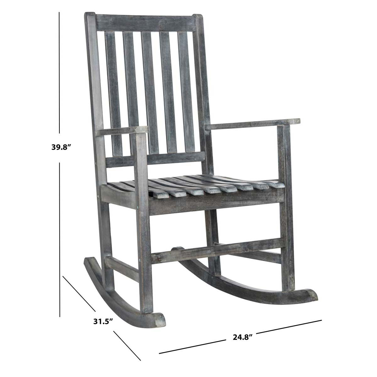 Safavieh Barstow Rocking Chair , PAT6707 - Ash Grey