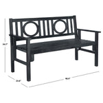Safavieh Piedmont Folding Bench , PAT6714 - Dark Slate Grey