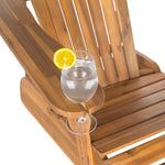 Safavieh Vista Wine Glass Holder Adirondack Chair , PAT6727 - Natural