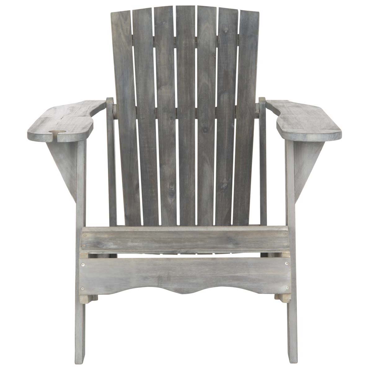 Safavieh Vista Wine Glass Holder Adirondack Chair , PAT6727 - Ash Grey