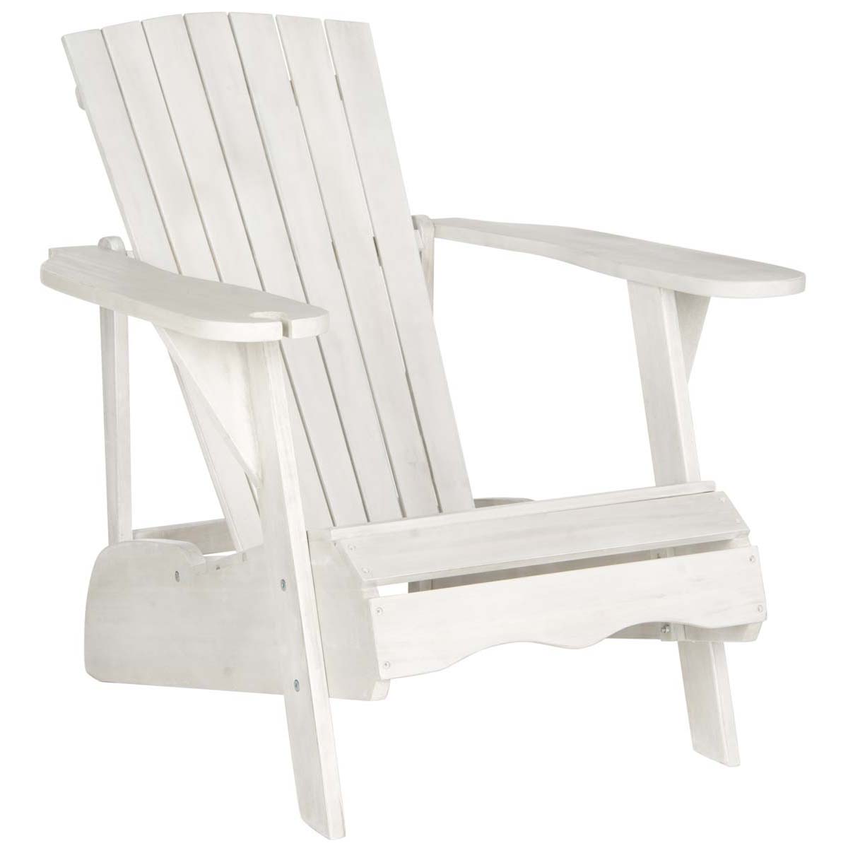 Safavieh Vista Wine Glass Holder Adirondack Chair , PAT6727 - Antique White