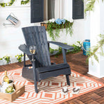 Safavieh Vista Wine Glass Holder Adirondack Chair , PAT6727 - Dark Slate Grey