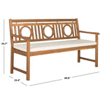 Safavieh Montclair 3 Seat Bench , PAT6736 - Natural/Beige