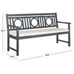 Safavieh Montclair 3 Seat Bench , PAT6736 - Ash Grey/Beige