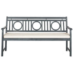 Safavieh Montclair 3 Seat Bench , PAT6736 - Ash Grey/Beige