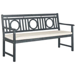 Safavieh Montclair 3 Seat Bench , PAT6736 - Ash Grey/Beige