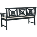 Safavieh Del Mar 3 Seat Bench , PAT6737 - Dark Slate Gray / Beige
