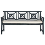 Safavieh Del Mar 3 Seat Bench , PAT6737 - Dark Slate Gray / Beige
