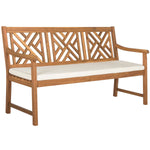 Safavieh Bradbury 3 Seat Bench , PAT6738 - Natural/Beige