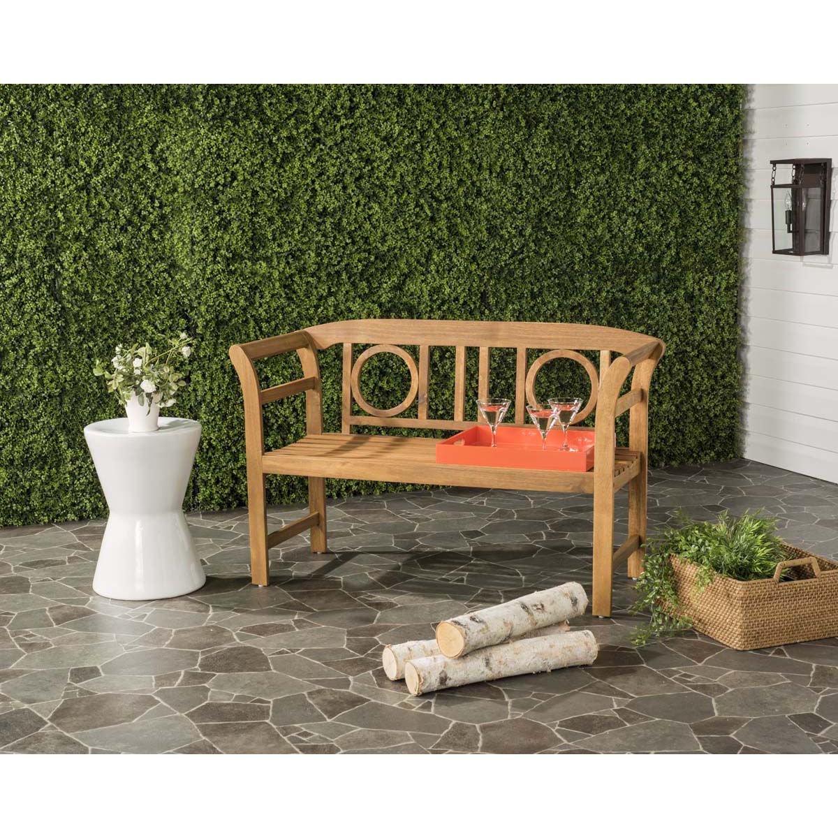 Safavieh Moorpark 2 Seat Bench , PAT6743 - Natural