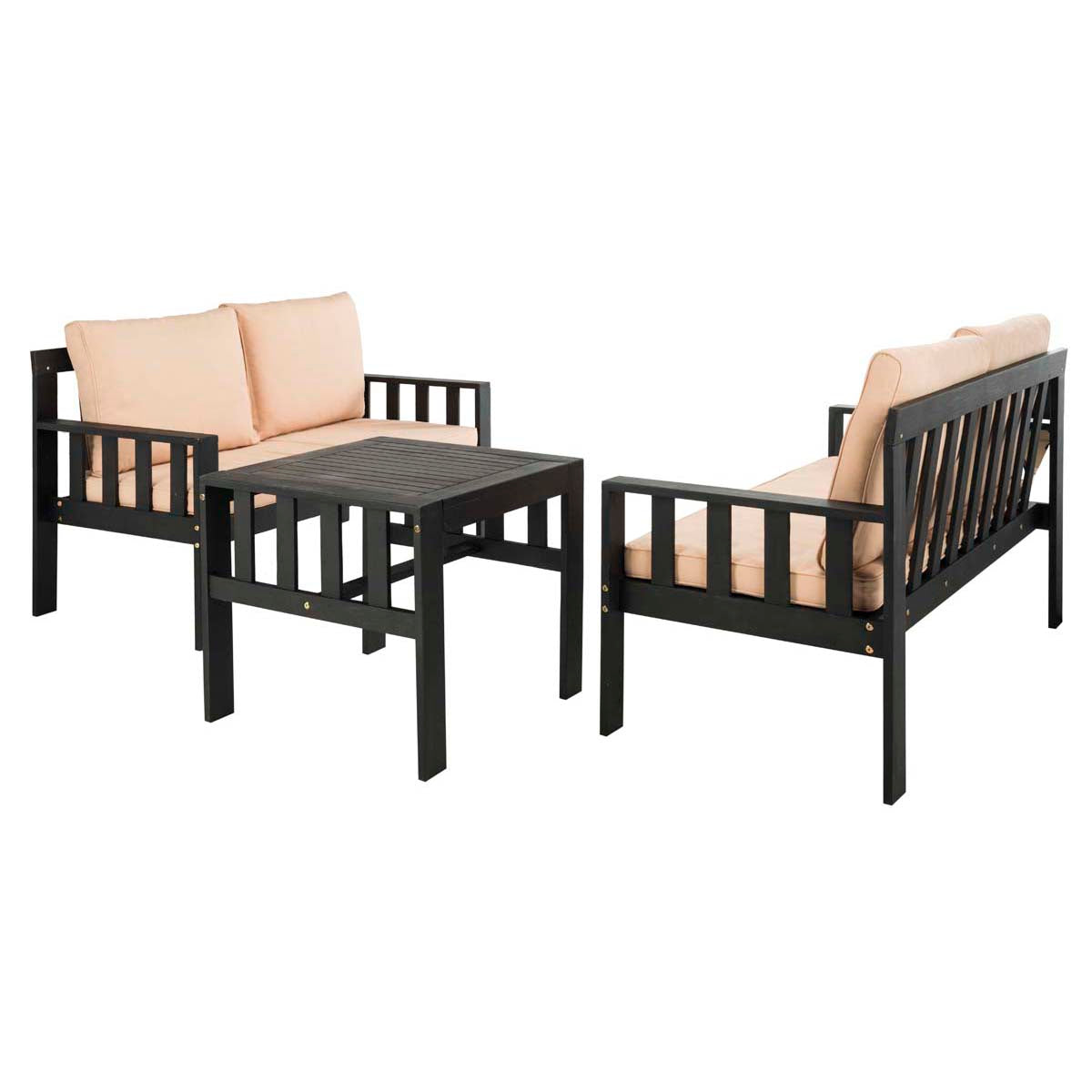 Safavieh Lardner Living Set , PAT6749 - Dark Slate Grey/Sahara Beige