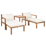 Safavieh Pratia 5Pc Outdoor Set , PAT6759 - Natural/Beige