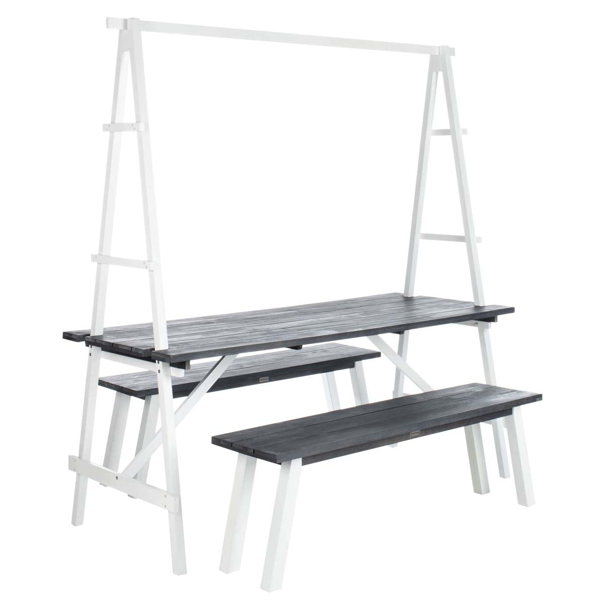 Safavieh Willamy 3 Pc Dining Set , PAT6761 - Ash Grey/White