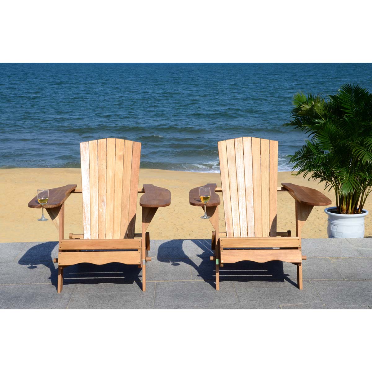 Safavieh Breetel Set Of 2 Adirondack Chairs , PAT7034