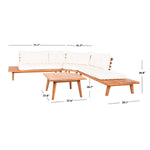 Safavieh Lansen 4 Pc Corner Living Set , PAT7055