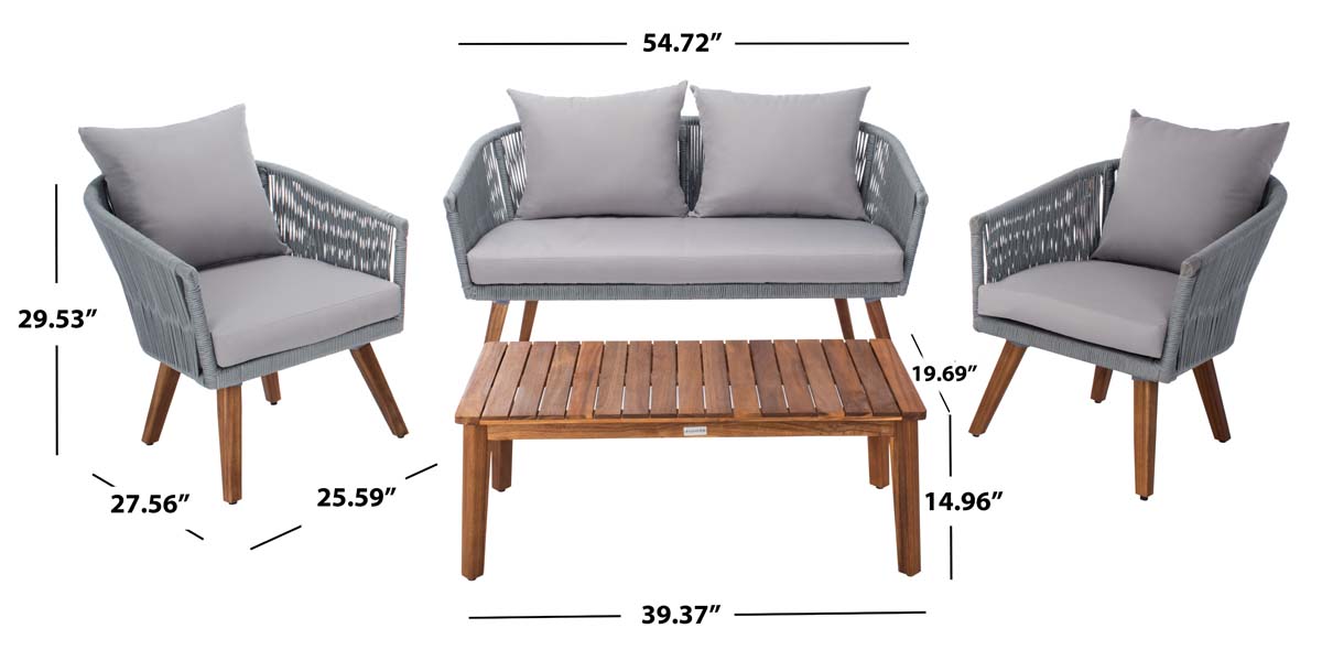 Safavieh Velso 4 Pc Living Set , PAT7072