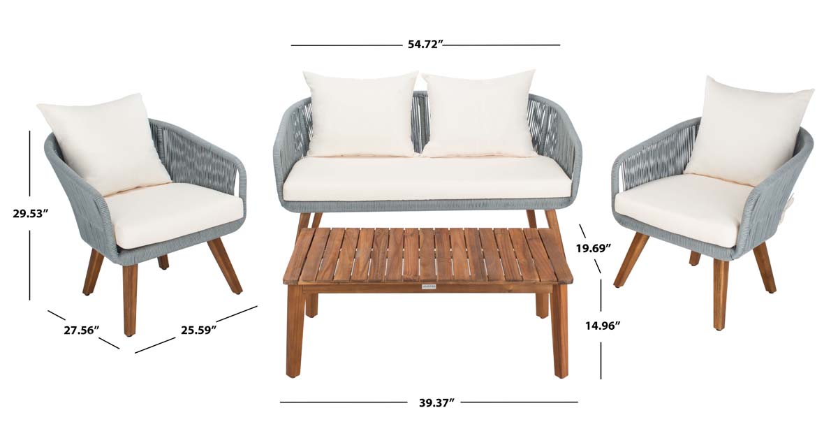 Safavieh Prester 4Pc Living Set , PAT7073