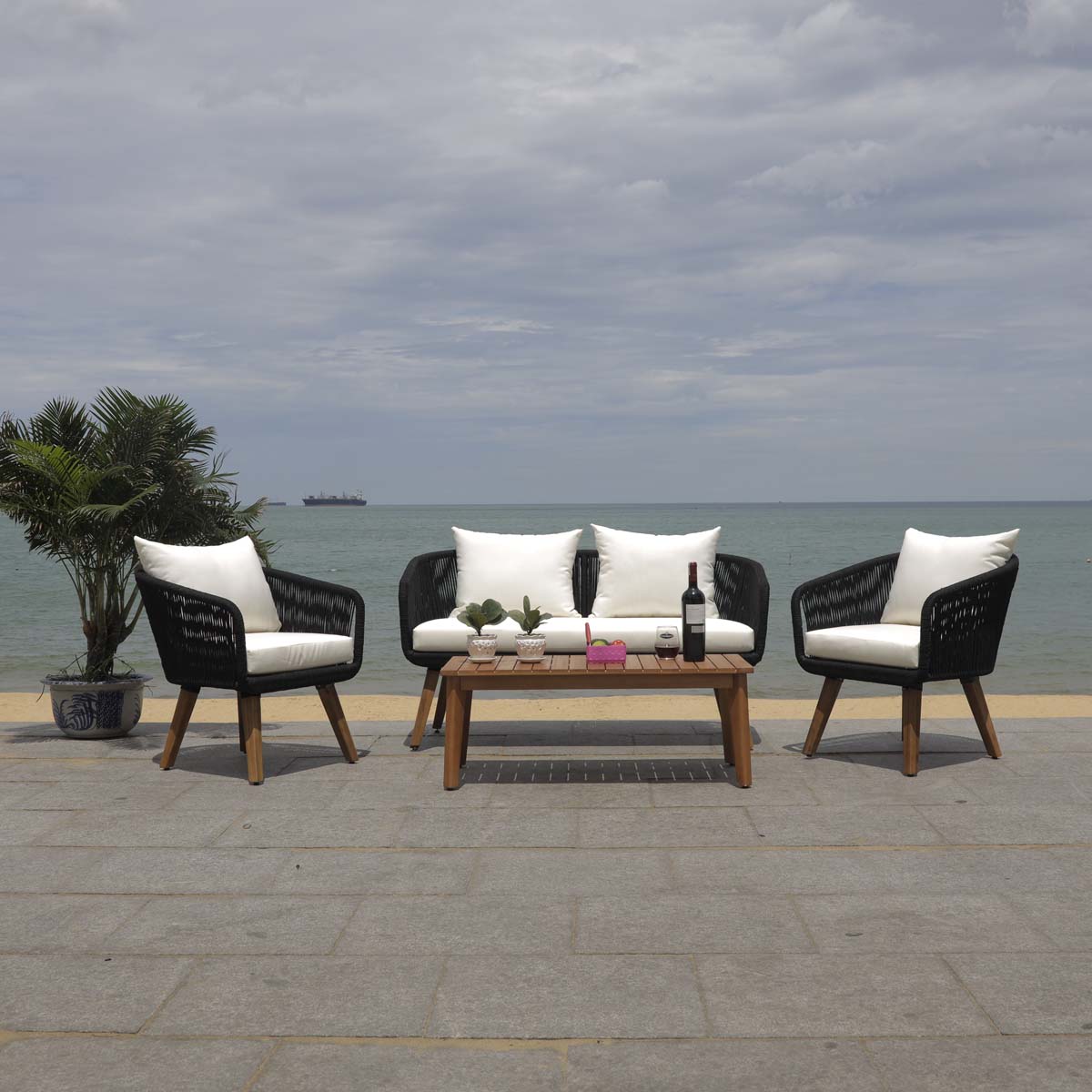 Safavieh Prester 4Pc Living Set , PAT7073