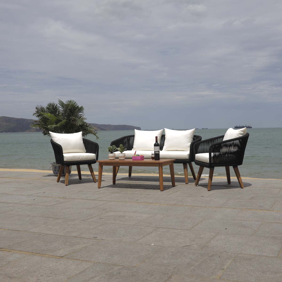 Safavieh Prester 4Pc Living Set , PAT7073