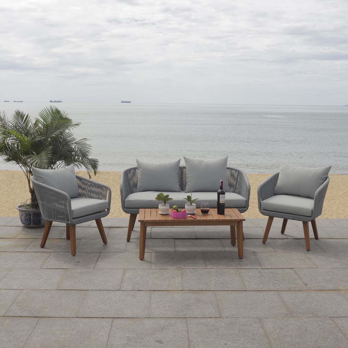 Safavieh Prester 4Pc Living Set , PAT7073