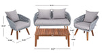 Safavieh Prester 4Pc Living Set , PAT7073
