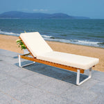 Safavieh Nuca Sunlounger , PAT7084 - Natural / White