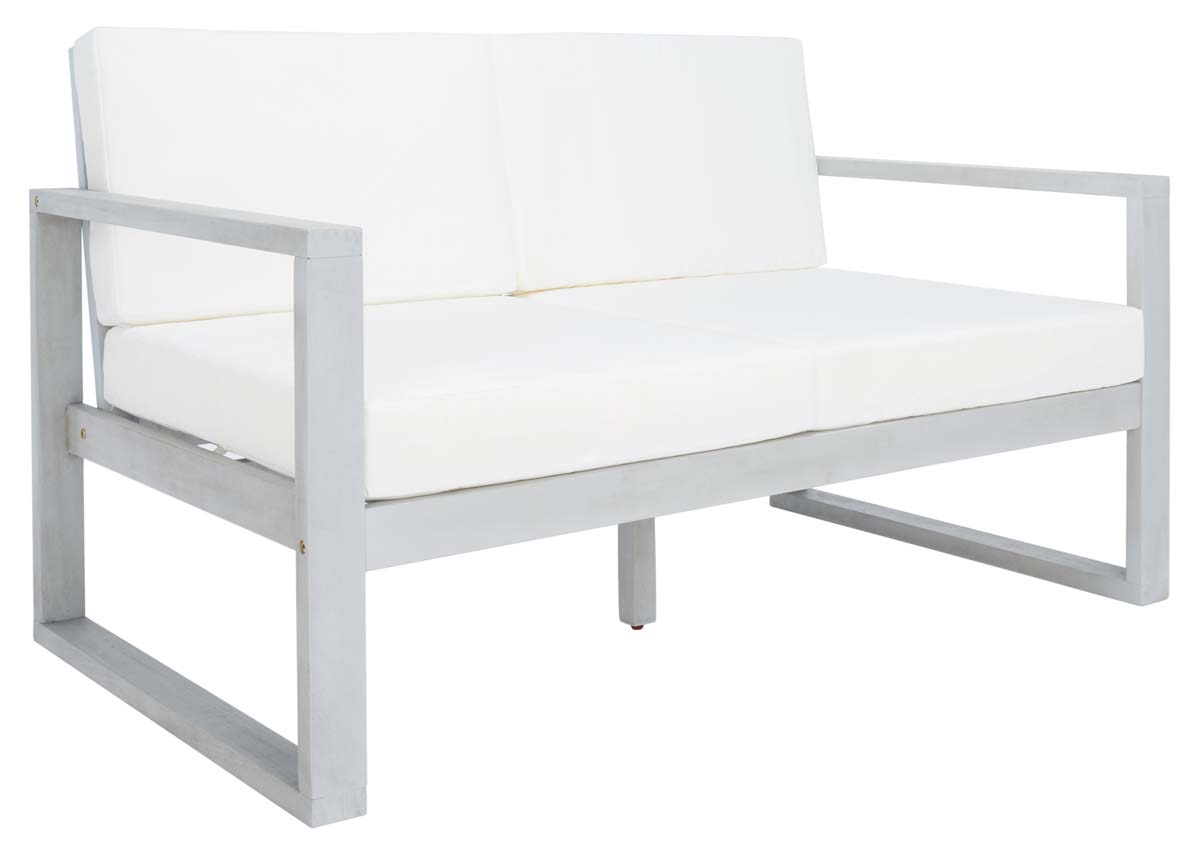 Safavieh Emiko Outdoor Bench , PAT7302 - Grey / Beige