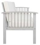 Safavieh Finnick Outdoor Bench , PAT7303 - Grey Wood/Beige Cushion