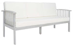 Safavieh Finnick Outdoor Bench , PAT7303 - Grey Wood/Beige Cushion