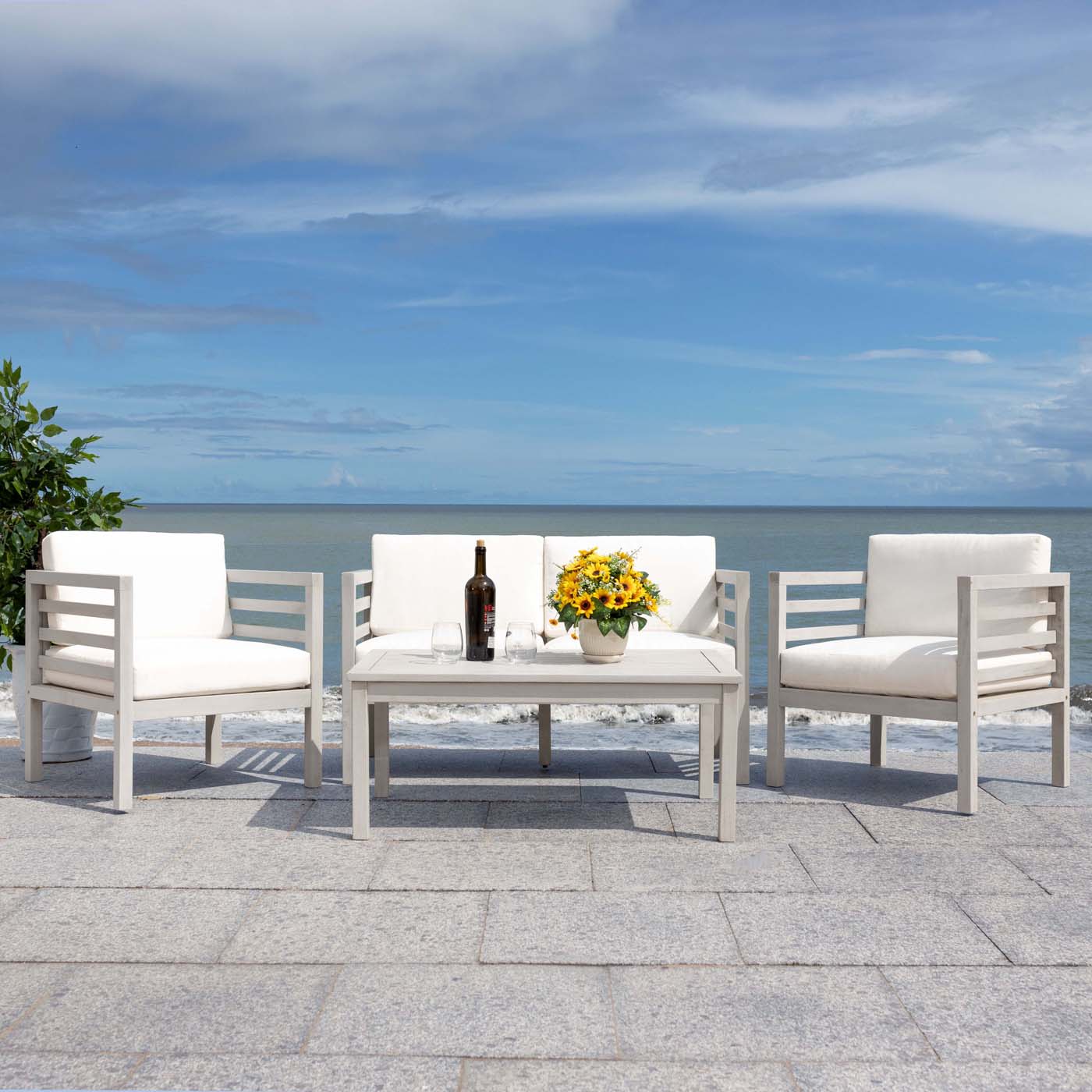 Safavieh Kinnell 4 Piece Outdoor Living Set , PAT7311
