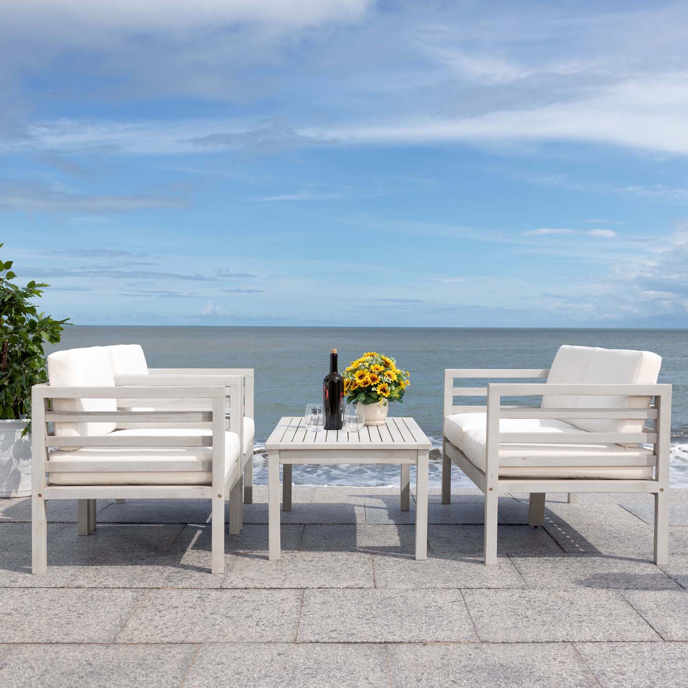 Safavieh Kinnell 4 Piece Outdoor Living Set , PAT7311
