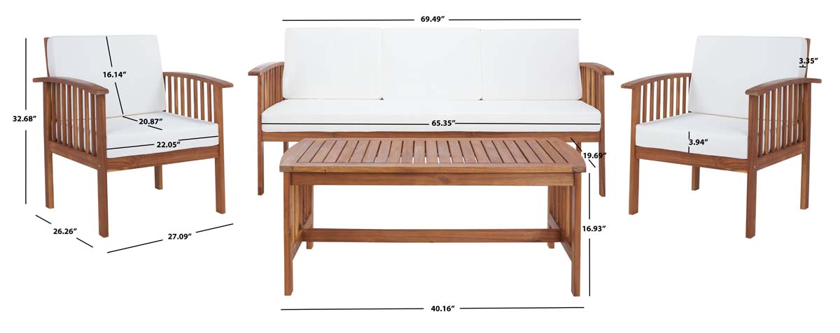 Safavieh Finnick 4Pc Living Set , PAT7313