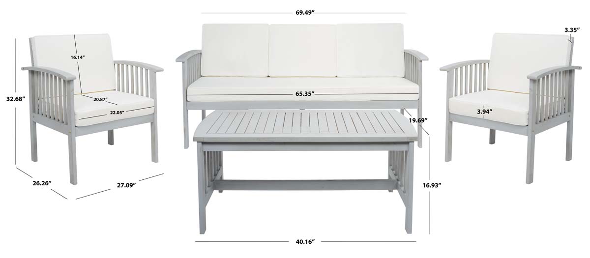 Safavieh Finnick 4Pc Living Set , PAT7313