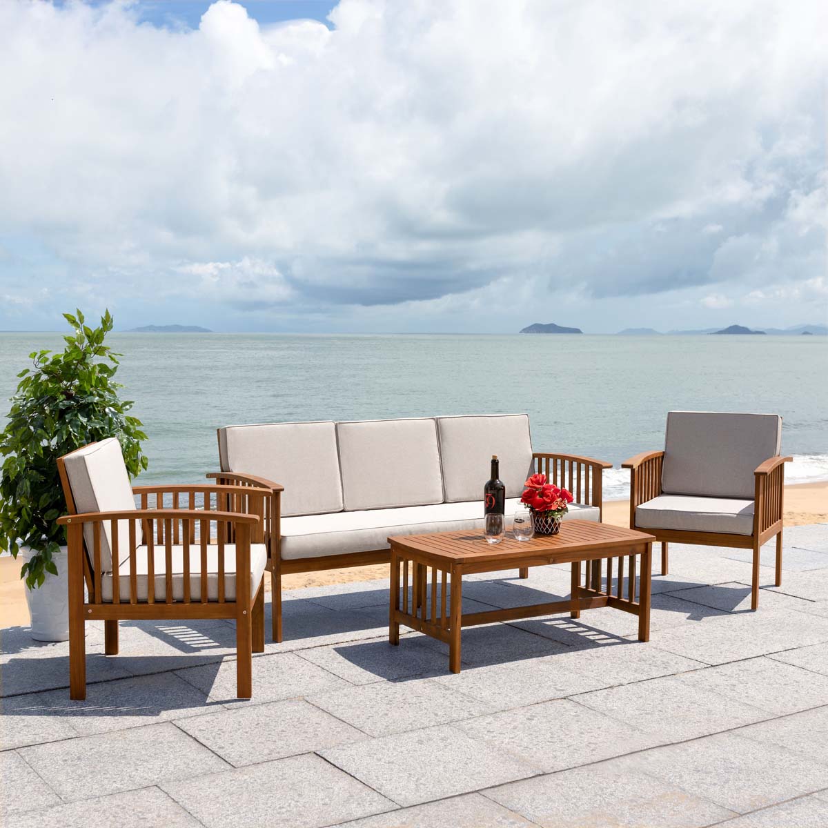 Safavieh Finnick 4Pc Living Set , PAT7313