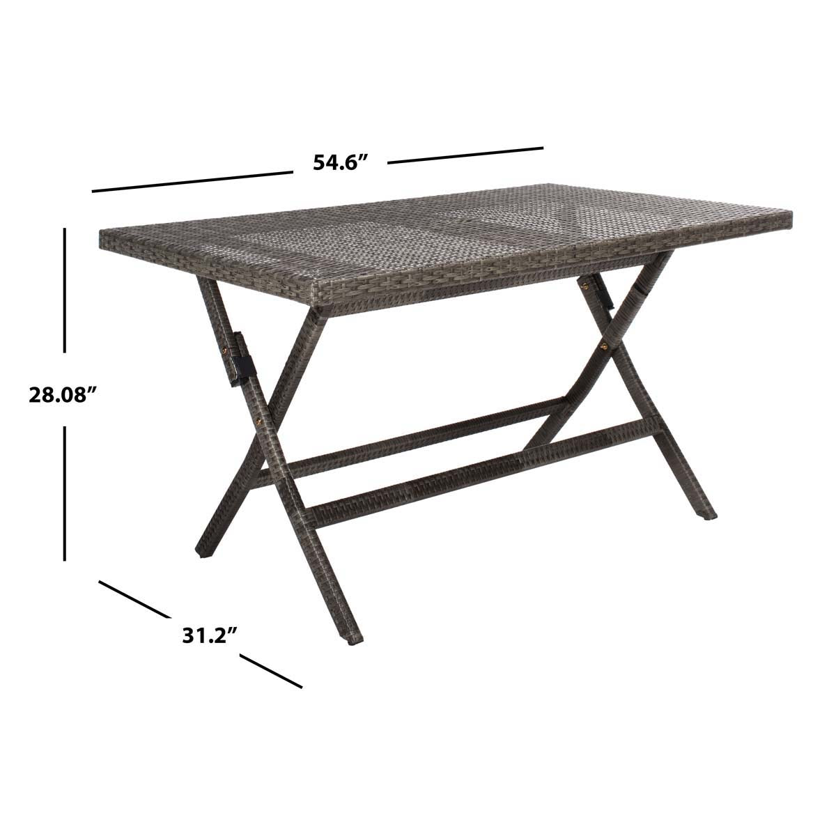 Safavieh Akita Folding Table , PAT7503 - Grey Brown / White