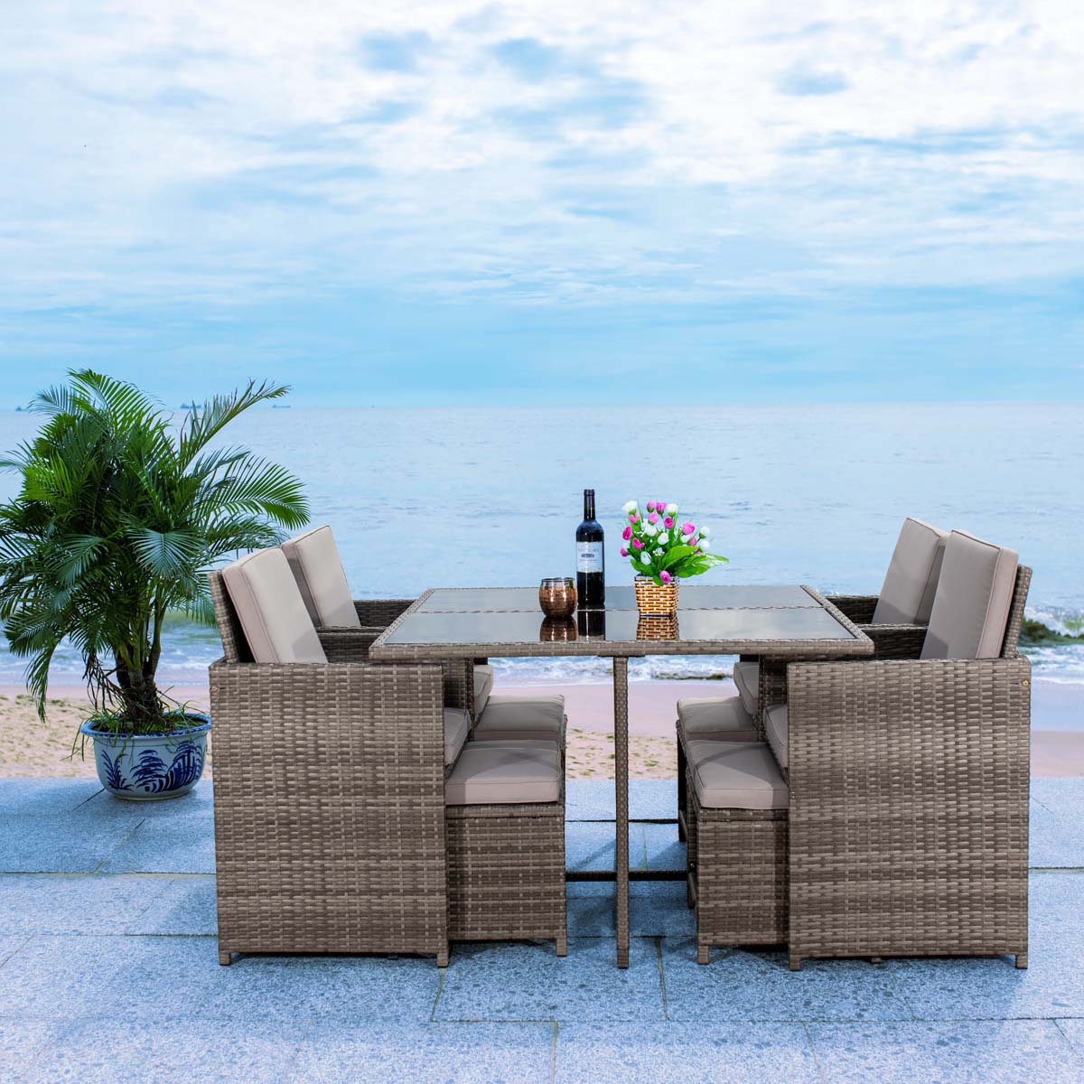 Safavieh Enerson Outdoor Dining Set , PAT7523
