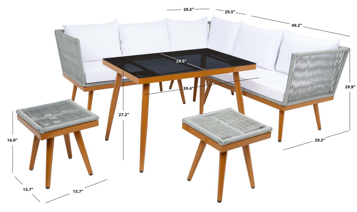 Safavieh Romlin Outdoor Dining Set , PAT7528