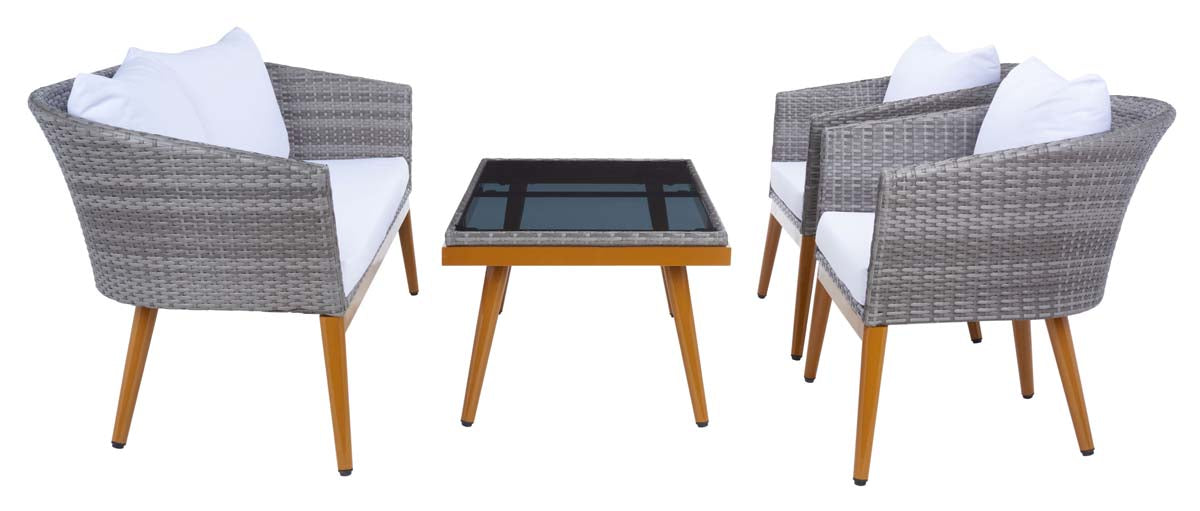 Safavieh Malsor 4Pc Outdoor Living Set , PAT7529