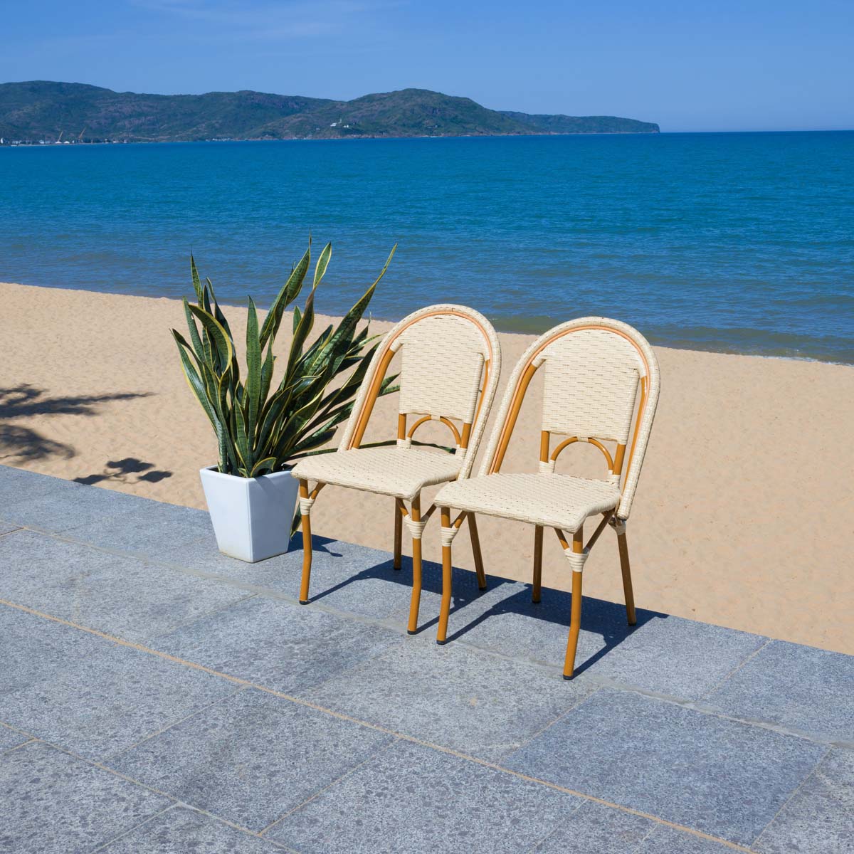 Safavieh California Side Chairs (Set of 2) , PAT7530 - Natural