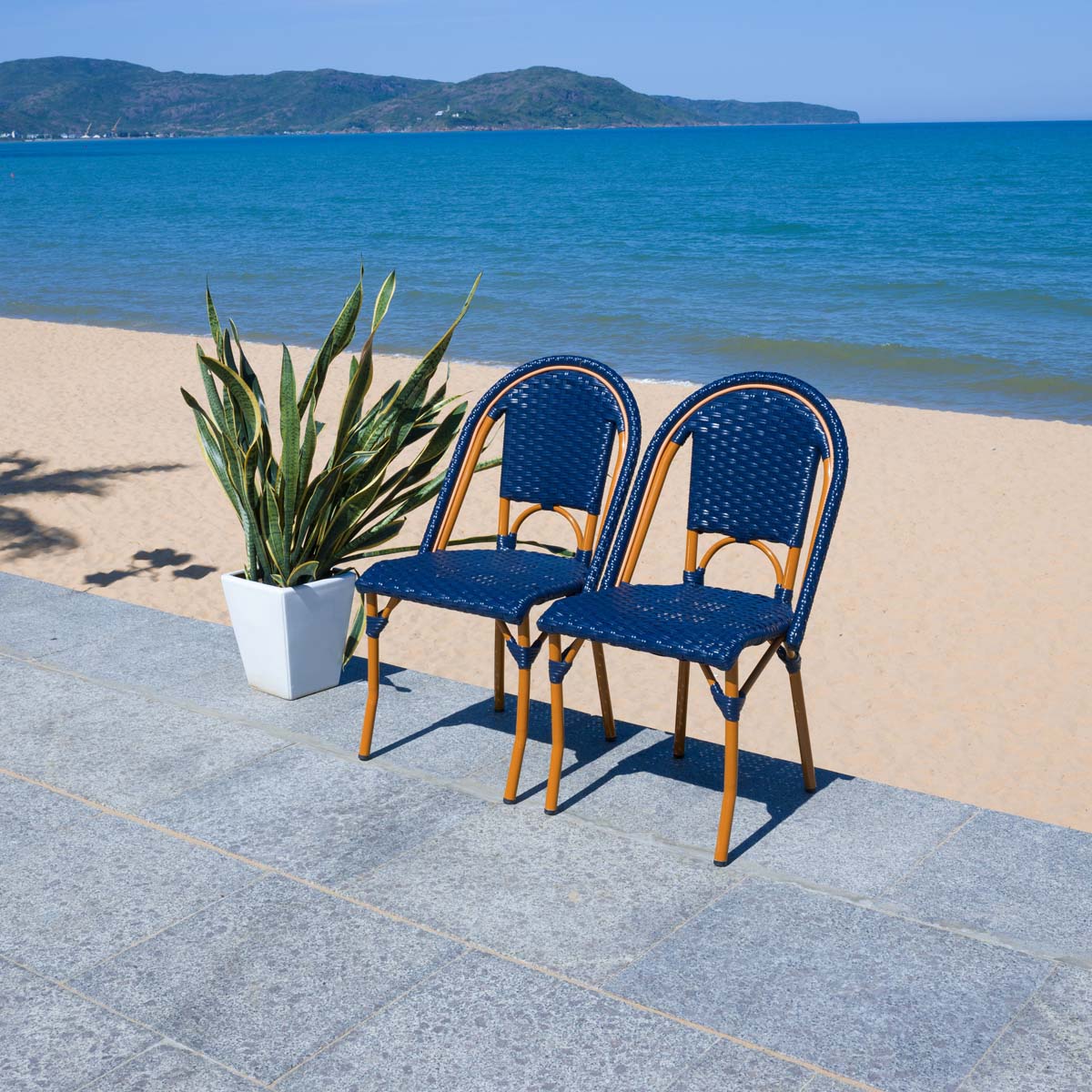 Safavieh California Side Chairs (Set of 2) , PAT7530 - Navy